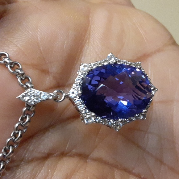 925 Genuine Color Change Fluorite and White Topaz.  FIRM. - Picture 13 of 14